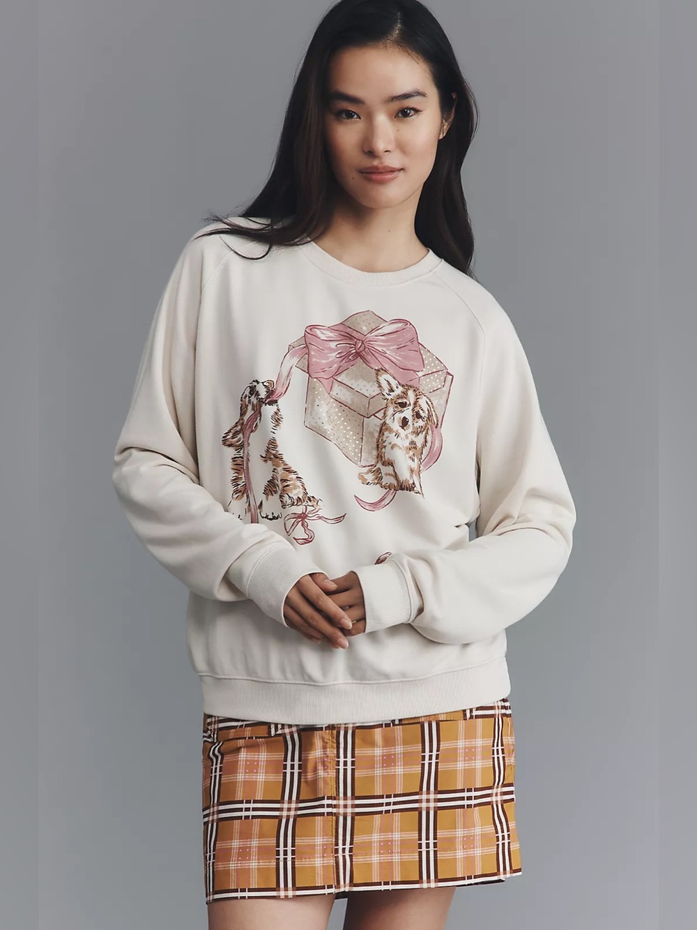 Anthropologie Maeve Animal Friends Crew-Neck Sweatshirt